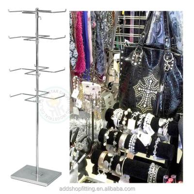 China Easy Installation Hair Accessories Wire Rotating Display Stand for sale