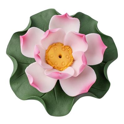 China 2022 Creative Hot Selling Amazon Ceramic Insence Holder Gift For Tea Ceremony Lotus Incense Holder Ceramic for sale