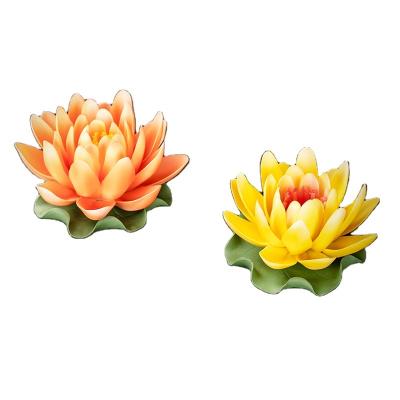 China Chinese Incense Stick With Leaf Tray Statue Burner For Aroma Lotus Incense Holder Ceramic for sale