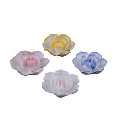 China Handmade Buddhist Aromatherapy Censer Flower Censer Censer Censer Home Decor Incense Stick Ceramic Holder Use In Office for sale