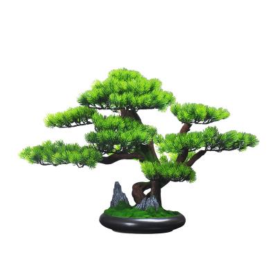 China Decorative Greenery Plants Artificial Plastic Trees Garden Decoration Pine Bonsai Plant for sale