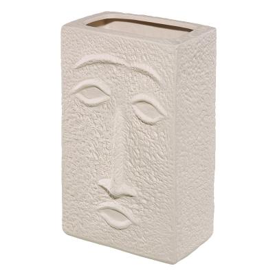 China Modern Minimalist Ceramic Model Vase Room Head Human Face Face Sculpture Decoration Flower Plant Stand Nordic Ceramic Vase for sale