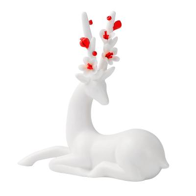 China Scandinavian Ornaments Wholesale Nordic White Decoration For Home Hotel Ceramic Sika Deer for sale