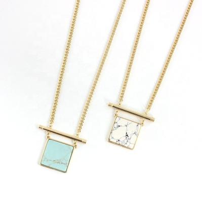 China Customized Popular Short Geometric Plating Alloy Jewelry Women Gold Accessories FASHIONABLE Chain Necklace for sale