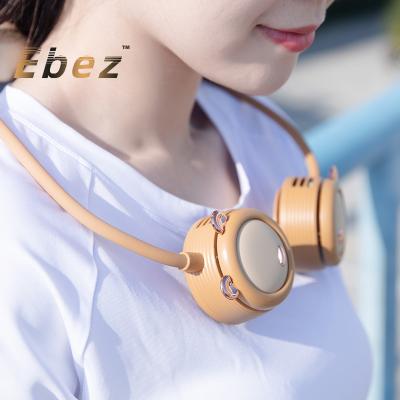 China Hotel Neck Fan Mini Cute Design 1200mah Bladeless Type-c USB Charging Outdoor Summer for sale