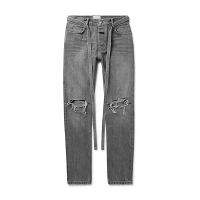 China 2022 Fashion Vintage Mens Breathable Loose Fit Jeans With Heavy Zipper At Ankle for sale