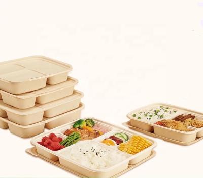 China Disposable Corn Meal Trays Lunch Box Food Packaging Plastic Starch Based Packaging Containers for sale