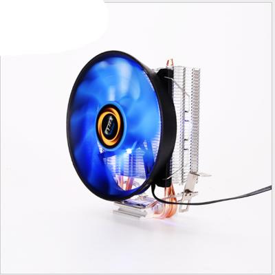 China 30 Degree Big Wheel Fan Blue Zero Copper Lightweight CPU CPU Heatsink For 1155/1150/1151 for sale