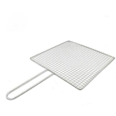 China Easily Cleaned Round Square Rectangle Barbecue Net With Handle Barbecue Net Backer for sale