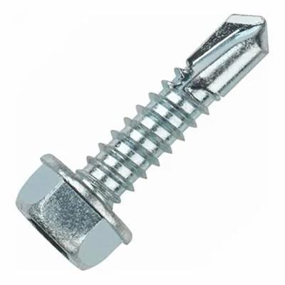 China 304 Stainless Steel Flat Screws Self-drilling Hexagon Stainless Steel External Tapping Screws for sale