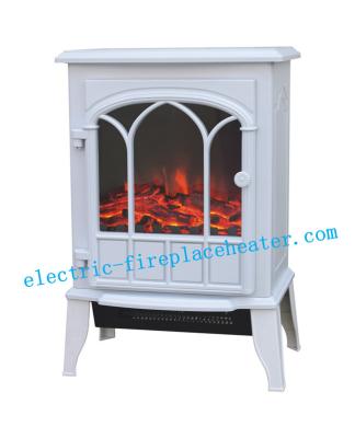 China Indoor White Log Flame Effect Energy Saving Electric Fireplace 1000W / 2000W for sale