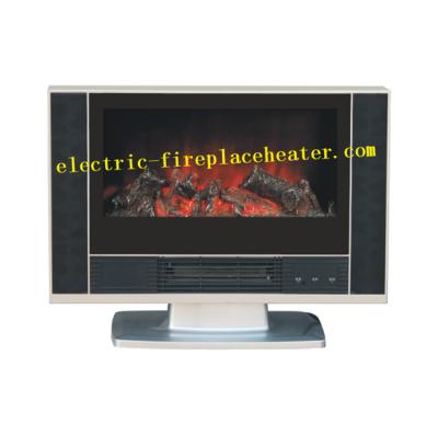 China Indoor 600 X 140 X 510 mm Free Standing Electric Fireplace Black Color for sale