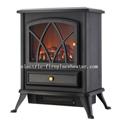 China Living Room / Office Floor Standing European Electric Fireplace 1500W ROHS / EMC for sale