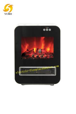 China Black And White Adjustable Floor Standing Electric Fireplace 1000W / 2000W for sale