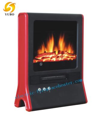 China Portable Desktop Electric Fireplace Red Electric Fireplace Stove With CE / GS for sale