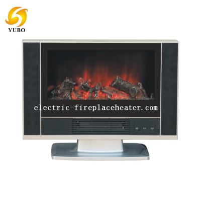 China 600 X 140 X 510 mm freestanding fireplace heater in black color with 1800W power for sale