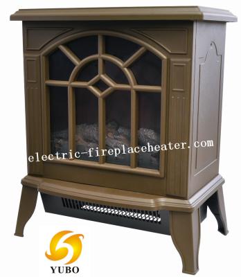 China Brown Mini European Stylish Floor Standing Electric Fireplace 365X220 X415mm for sale