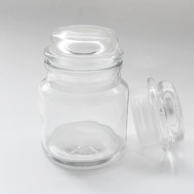 China Food Elite Glass Scented Candle Jars With Lid 100ml 150ml for sale