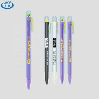 China Normal Public Exposure Pen Advertising Dynamic Glass Cover Custom Gel Pen With Custom Logo for sale