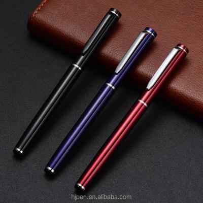 China HJ Pen Metal Barrel Ball Roller Logo Pen Holder Business Promotional High End Customized Sign Pen for sale