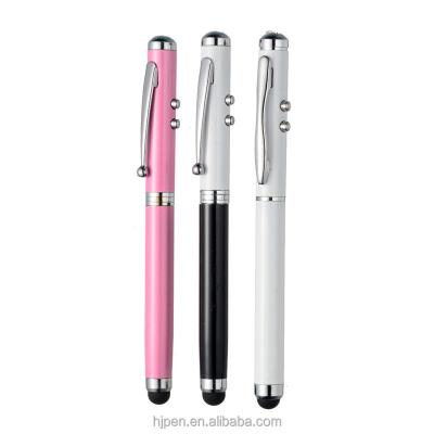 China Office & School Pen Haojun stylus pen 4 in 1 pen IR light up metal shorts multifunctional personalized ballpoint pen for sale