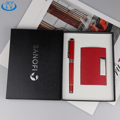 China High Quality High Quality Promotional Pen Set In Gift Box Pen With Business Card Holder for sale