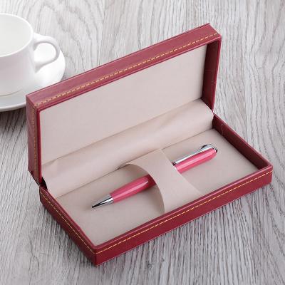 China Office & School Color Metal Logo Rollerball Pen Customized Pink Pen Set Indian Wedding Anniversary Gifts for sale