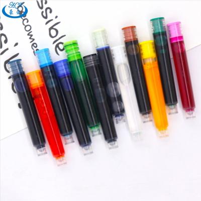 China Disposable Fountain Pen Ink Cartridge Fountain Pen Multi-Color Options Multi-Color Disposable Ink Refill Set for sale