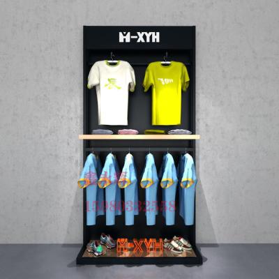 China Single Sided Custom High Quality Free Standing Rack Clothing Display for sale