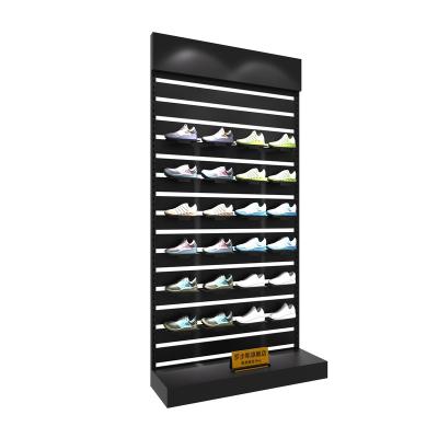 China Commercial iron display rackWrought iron paint shoe shelf shoe shelfSneakers shop shelfshoe shelf standMetal for sale