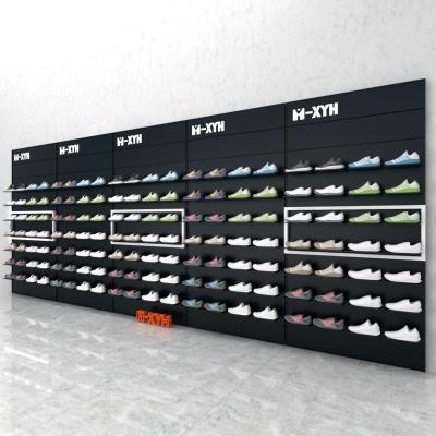 China Single Sided Technology Good Production Simple Luxury Shoe Rack For Store Display for sale