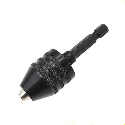 China Aluminum alloy + carbon steel Hot Sale 1/4 Inch Hex Shank Keyless Drill Chuck Quick Change Adapter Converter Drill Bit Adapter (0.3-6.5mm 0.3-3.6mm) for sale