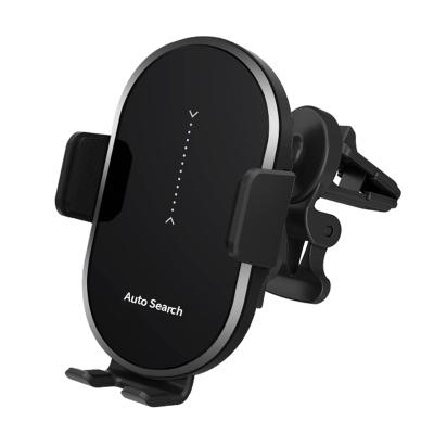 China For Mobile Phone Smart Wireless Charging Self-Induction Tracking 15W Car Phone Mount Wireless Charger For iPhone For Samsung for sale