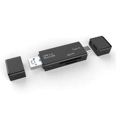 China Newest Support SD/TF Card Design Aluminum 3 in 1 TYPE-C USB3.0 HUB Adapter with Support SD Card and TF Card Reader For Windows System for sale