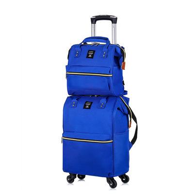 China Custom Made Polyester Trolley Suitcase Set Low Price ABS Old Logo Luggage Bag Set Oxford Cloth Luggage Bags Set for sale