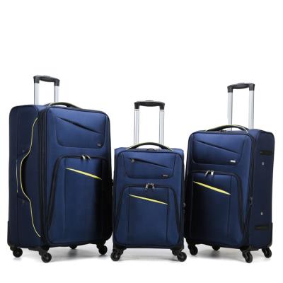 China New And Popular Design Soft Nylon Fabric Waterproof Luggage Bags Outdoor Trolley Sutcase Travel for sale