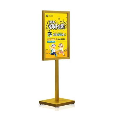 China Morden- KT Board Support Customized Small Notice Board Floor Type Vertical Display Board Vertical Iron Shelf Poster Stand for sale