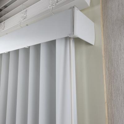 China Traditional Hot Sale Fabric Vertical Blinds Headrail Valance Bottom Weight Suppliers Pattern Patio Door Window Decoration Vertical White for sale