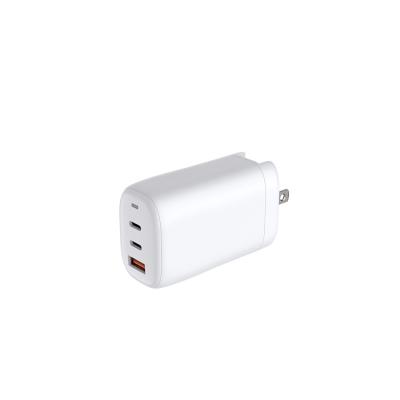 China Newest Type-C QC 3.0 Multi Wall Charger Cell Phone PD 65w Gan Charger Usb Multi Port Fast Charger for sale