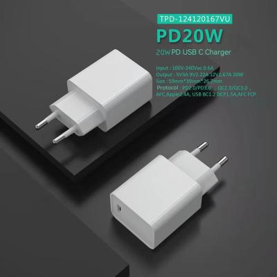 China Mobile Phone Usb C Fast Super Fast 3 Charger 1 Cable 3 0 Type C Travel Wall Usb2 0 Wall Cell Phone Fast Usb C PD 3 Ports Charger White for sale