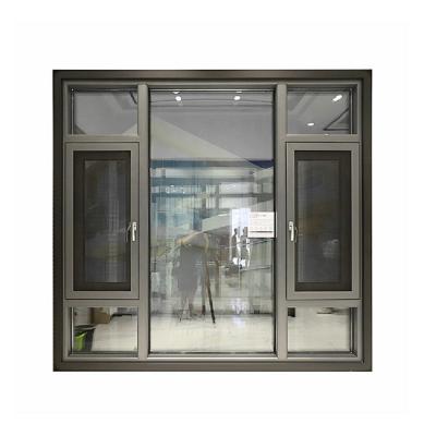 China 2020 Hot Selling Clear Glass Aluminum Folding Screen Frame Casement Double Glazed Windows for sale