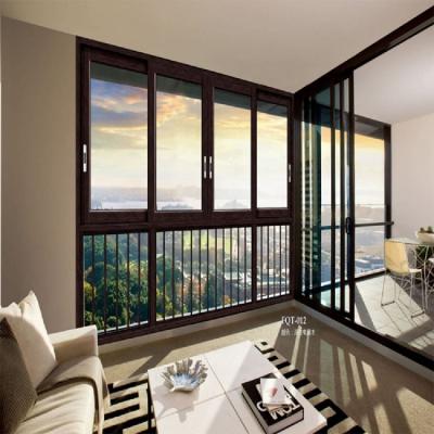 China Beautiful Folding Screen Pictures Double Glazed Aluminum Sliding Window And Glass Door for sale