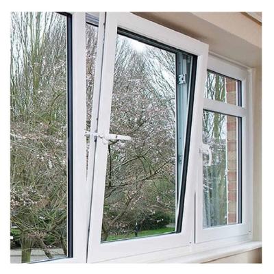 China Swing Sight Glass Tilt And Turn Window, Cheap Tilt And Turn White Color Powder Aluminum Alloy Windows Canopy Coating Aluminum Swing for sale