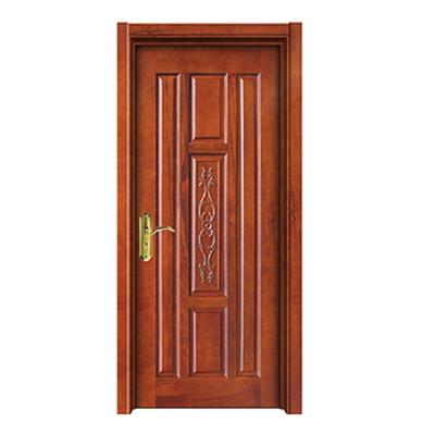 China Modern Wooden Hard Door Interior Door Rustic Solid Entry Doors Swing Chinese Customized Top Push And Pull Modern Color Brand 1set for sale