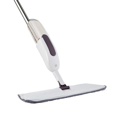 China HotSelling Sustainable Water Jet Flat Mop Amazon Long Handle Stainless Steel Microfiber Magic Cleaning for sale