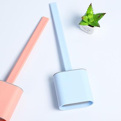 China Modern Long Handle Soft Rubber Toilet Brush Wall Mounted Silicone Toilet Brush Toilet Cleaning Brush for sale