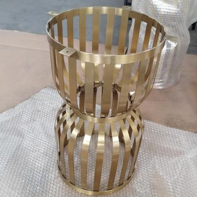 China Luxury Customized SS Brass Round Table Legs Gold Finish Steel Furniture Legs for sale