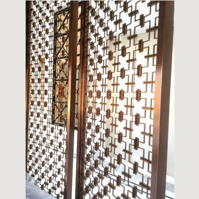 China Morden Luxury Decorative Interior Fireplace Stainless Steel Metal Privacy Screen Panels for sale