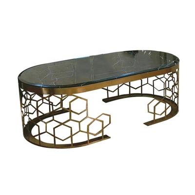 China Stable Rose gold electroplate smart stainless steel coffee table coffee table for sale for sale