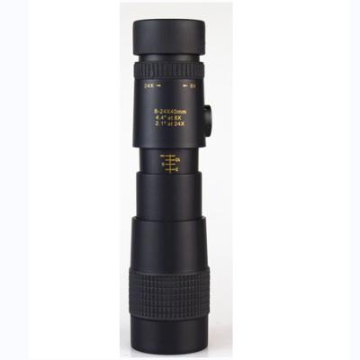 China Rubber& 8x-24x40mm Plastic Zoom Monocular Telescope with Tripod and Phone Adapter for sale